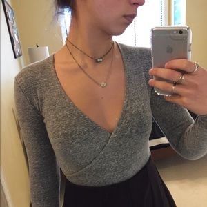 Madewell wrap neck bodysuit